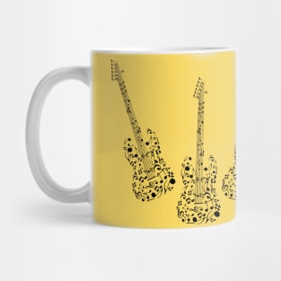 Black Electric Guitar Mug